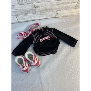 American Girl Doll Sparkly Sport Outfit Retired Top, Headband & Sneakers